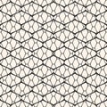 Seamless pattern with thin curved lines, delicate net, grid, lattice, lace, fishnet. Royalty Free Stock Photo