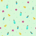 Seamless pattern with things for newborn
