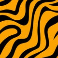 Seamless pattern with tiger stripes, abstract pattern. Poster, banner. Black and orange repeat seamless background.