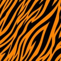 Seamless pattern with tiger stripes. Royalty Free Stock Photo