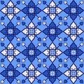 Seamless pattern with tile. Oriental ornament. For decoration of kitchens, baths and other rooms.