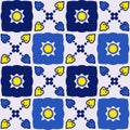 Seamless pattern with tile. Oriental ornament. For decoration of kitchens, baths and other rooms.