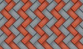 Seamless pattern of cobblestone pavement