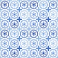 Seamless pattern of tiles. Islam, Arabic, Indian, ottoman hand-drawn motifs. Perfect for printing on fabric or paper