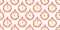 Seamless pattern of timers, stopwatches. Print of an old pocket watch on a white background. Counter, time meter. Dial Royalty Free Stock Photo