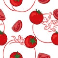 Seamless pattern. tomatoes.