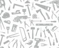 Seamless pattern of Tools Silhouette