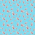 Seamless pattern with a toy bear on a blue background Royalty Free Stock Photo