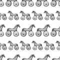 Seamless pattern of toys trojan horses Royalty Free Stock Photo