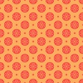 Seamless pattern with a Chinese prosperity symbol Royalty Free Stock Photo