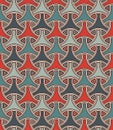 Seamless pattern with traditional japanese ornament. Bishamon armor motif. Repeated interlocking figures.