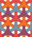 Seamless pattern with traditional japanese ornament. Bishamon armor motif. Repeated interlocking figures