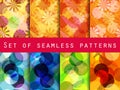 Seamless pattern of transparent geometric shapes. A set of abstract designs. Royalty Free Stock Photo