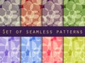 Seamless pattern of transparent geometric shapes. A set of abstract designs. Royalty Free Stock Photo