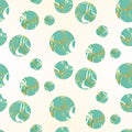 Seamless pattern, repeat texture of balls, paint print on a white background. Abstract vector design. Royalty Free Stock Photo