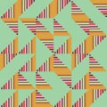 Vector abstract Truchet geometric seamless pattern repeat Royalty Free Stock Photo