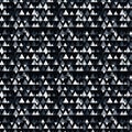 Seamless pattern with triangles. Black and white geometric background.