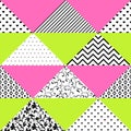 Seamless pattern of triangles with different textures