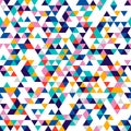 Seamless pattern of triangles. Isometric geometric texture.