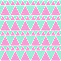 Soft green pink triangle seamless pattern Royalty Free Stock Photo