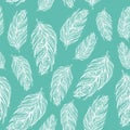 Seamless pattern with tribal feather Royalty Free Stock Photo