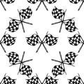 Seamless pattern with tribal racing checkered flag Royalty Free Stock Photo