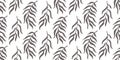 Seamless pattern of tropical leaves.Printing on fabric and paper, wallpaper. Royalty Free Stock Photo