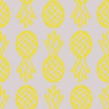 Seamless pattern, tropical summer background pineapple yellow gray, cute repeating pattern. Summer background design for fabric, Royalty Free Stock Photo