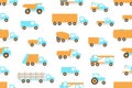 Seamless pattern with Trucks