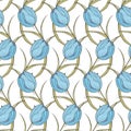 Seamless pattern with tulips Royalty Free Stock Photo