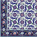 seamless pattern. Turkish, Moroccan, Portuguese Azulejo tiles and border, ornaments.