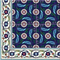 seamless pattern. Turkish, Moroccan, Portuguese Azulejo tiles and border, ornaments. Royalty Free Stock Photo