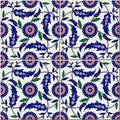 Seamless pattern . Turkish, Moroccan, Portuguese tiles, Azulejo, ornaments. Islamic Art. Royalty Free Stock Photo