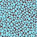 Seamless pattern with turquoise stone-like shapes