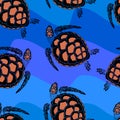 Seamless pattern from turtles