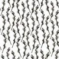 Seamless pattern twig of a willow. Vector. Plant on an isolated background. The idea for the cover, Wallpaper, walls. Easter.