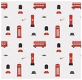 Seamless pattern of United Kingdom tourist attractions. Flat vector. British pattern. London symbols and landmarks.