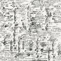 Seamless pattern with unreadable handwritten notes