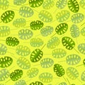 Seamless pattern with unusual leaves of monstera. Bright texture with tropical leaves in yellow green. Stylish trendy floral Royalty Free Stock Photo