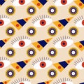 Seamless pattern for use in packaging in an abstract style with an Egyptian motif