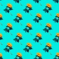 Seamless pattern. Sunflowers. Use for t-shirt, greeting cards, wrapping paper, posters, fabric print