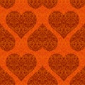 Seamless Pattern, Valentine Hearts Royalty Free Stock Photo