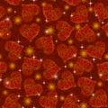 Seamless Pattern, Valentine Hearts Royalty Free Stock Photo