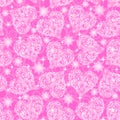 Seamless Pattern, Valentine Hearts Royalty Free Stock Photo