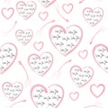 Seamless pattern Valentine`s Day