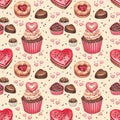 Seamless pattern for valentines day