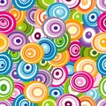 Seamless pattern with varicolored circles Royalty Free Stock Photo