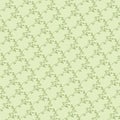 Seamless Pattern of Various Green Leaves and Sprouts on a Light Background Royalty Free Stock Photo