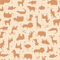 Seamless pattern of various pretty animals,