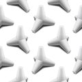 Seamless pattern with various projections of beach protection concrete tetrapods. Vector engineering background illustration Royalty Free Stock Photo